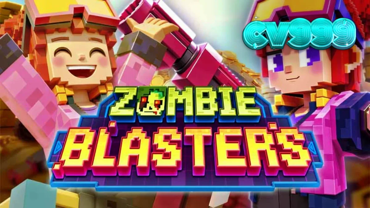 Zombie Blasters slot machine interface with arcade theme